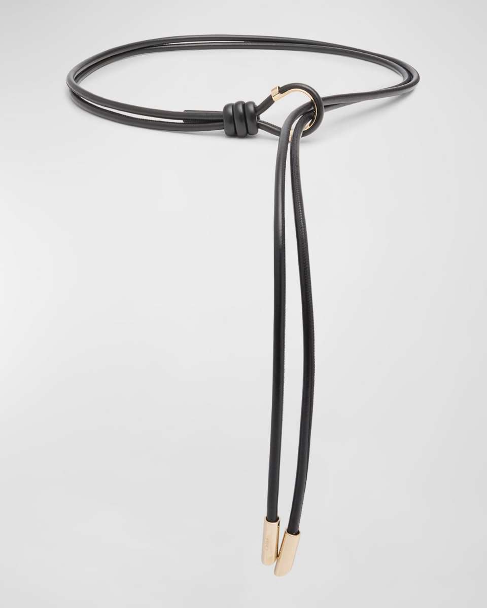 Poppie Leather Tie Belt